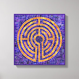 LABYRINTH MOSAIC 12x12 Wrapped Canvas (1.5" Deep) Print