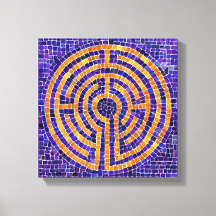 LABYRINTH MOSAIC 12x12 Wrapped Canvas (.75" Deep) Print