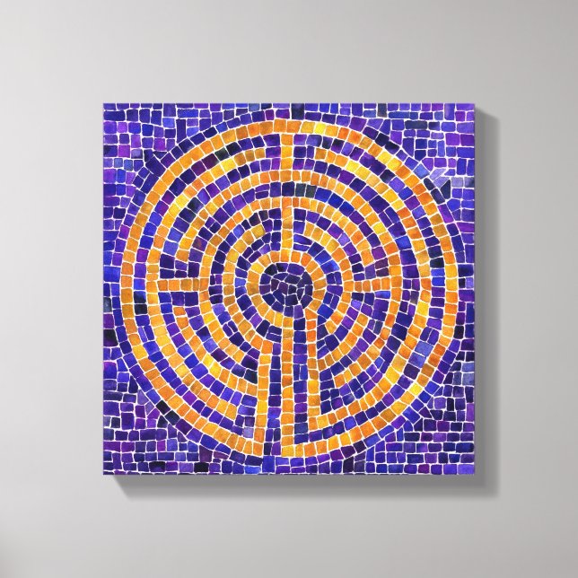 LABYRINTH MOSAIC 12x12 Wrapped Canvas (.75" Deep) Print (Front)
