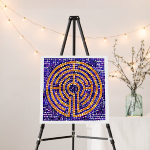 LABYRINTH MOSAIC 18x18 Foam Board - White