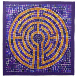 LABYRINTH MOSAIC 20"x20" Cloth Dinner Napkin