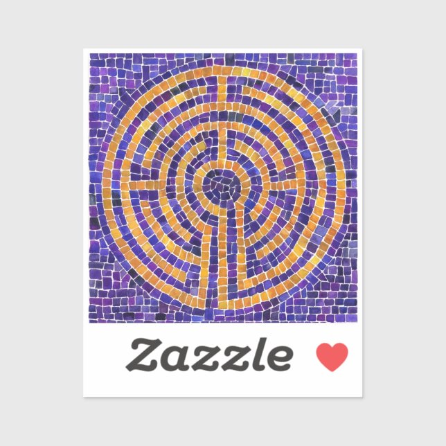 LABYRINTH MOSAIC 2x2 Vinyl Sticker (Sheet)
