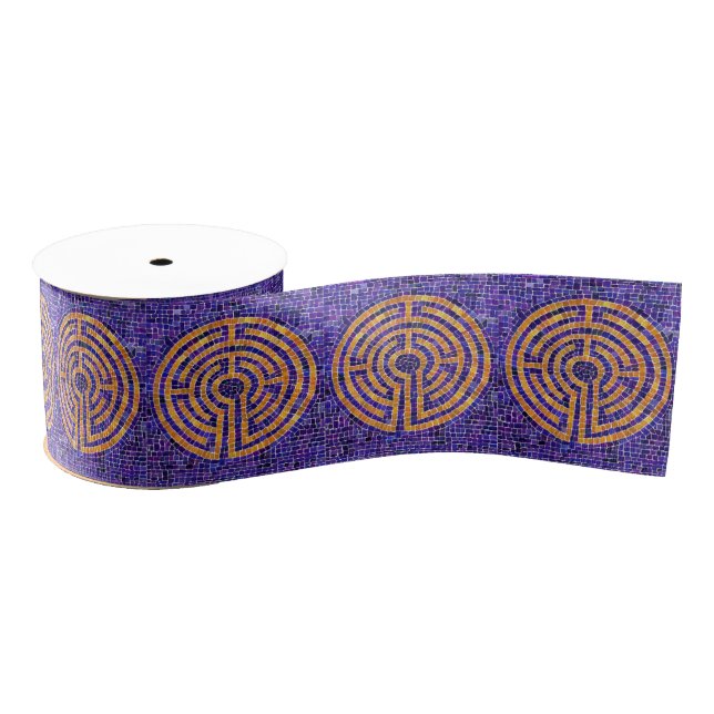 LABYRINTH MOSAIC 3" Wide Grosgrain Ribbon (Spool)
