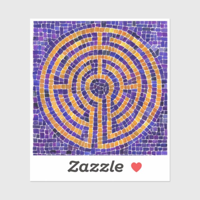 LABYRINTH MOSAIC 3x3 Vinyl Sticker (Sheet)