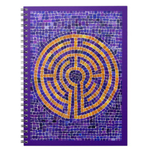 LABYRINTH MOSAIC 6.5x8.75 Spiral Notebook