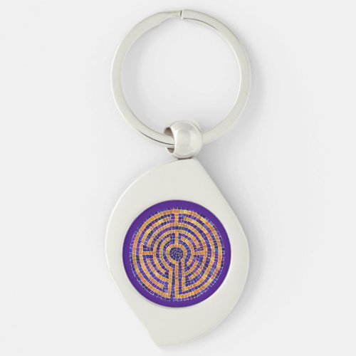 LABYRINTH MOSAIC Metal Swirl Keychain