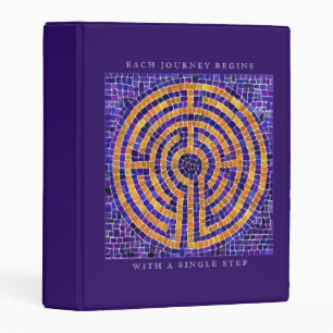 LABYRINTH MOSAIC Mini Binder - Purple