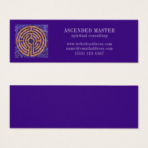LABYRINTH MOSAIC Mini Business Card _ Purple