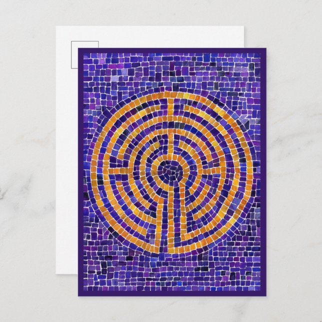 LABYRINTH MOSAIC Postcard  (Front/Back)