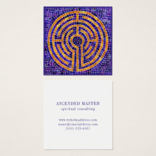 LABYRINTH MOSAIC Square Business Card 