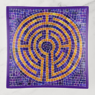 LABYRINTH MOSAIC Square Trinket Tray