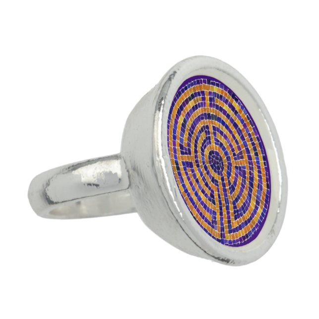 LABYRINTH MOSAIC Sterling Silver Ring (Side)