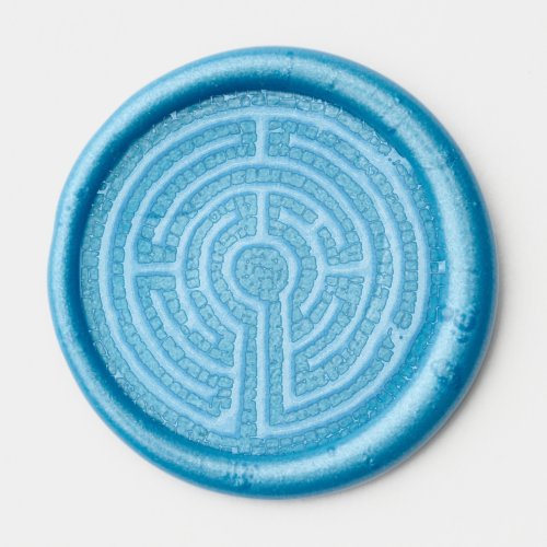LABYRINTH MOSAIC Wax Seal Stickers  Blue
