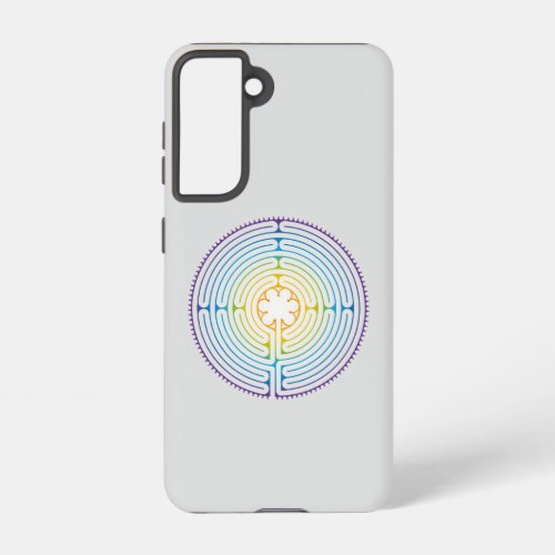 Labyrinth of Chartres Illustration _ Rainbow Color Samsung Galaxy S21 Case