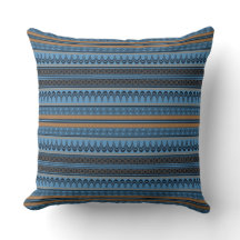Labyrinth of Luxury: Minoan Sky Blue Throw Pillow