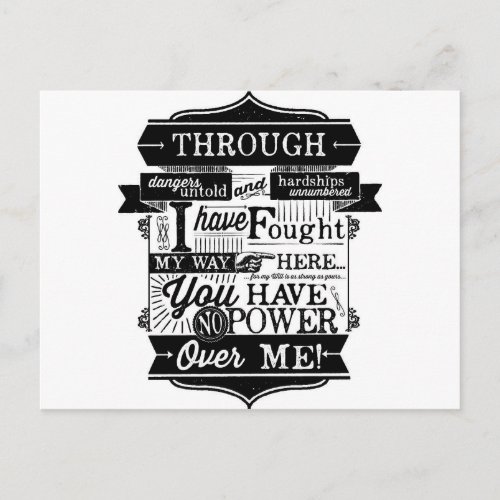 Labyrinth Quote You Have No Power Over Me Postcard