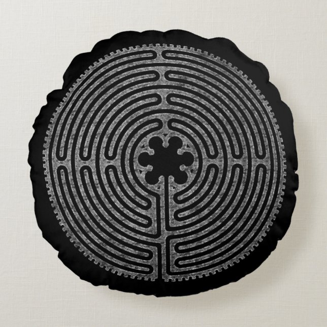 Labyrinth Round Pillow (Front)