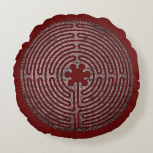 Labyrinth Round Pillow