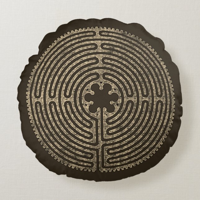 Labyrinth Round Pillow (Front)