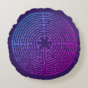 Labyrinth Round Pillow