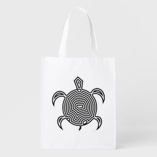 Labyrinth Turtle Grocery Bag