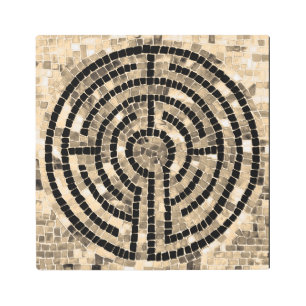 LABYRINTH V 12x12 Metal Wall Art