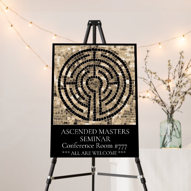 LABYRINTH V 18x24 Foam Board - Black (In Situ (Stand))