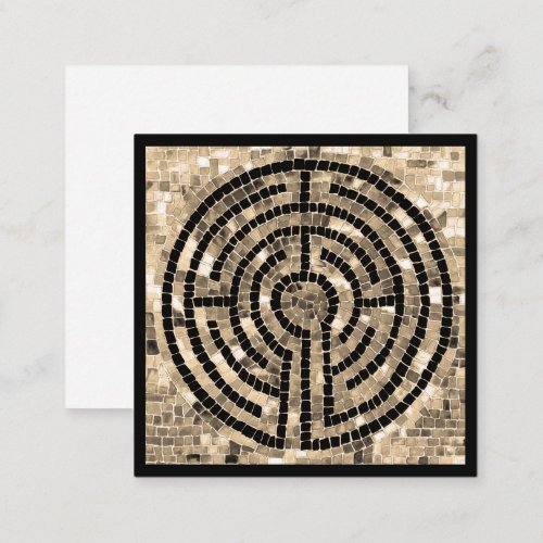 LABYRINTH V 25x25 Blank Flat Card _ Black