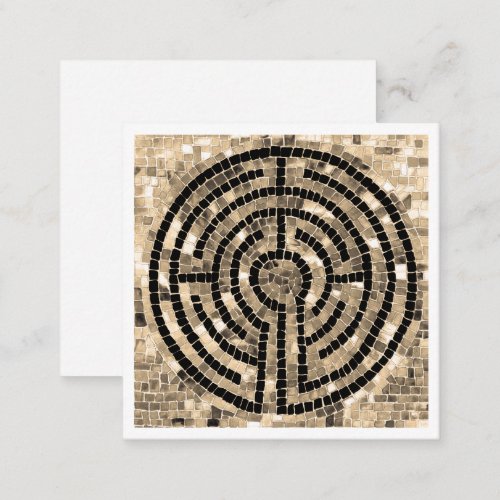 LABYRINTH V 25x25 Blank Flat Card _ White