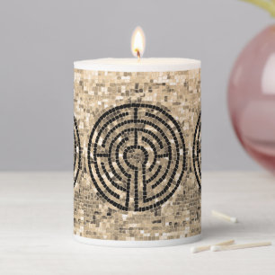 LABYRINTH V 3x4 Pillar Candle