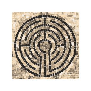 LABYRINTH V 8x8 Metal Wall Art