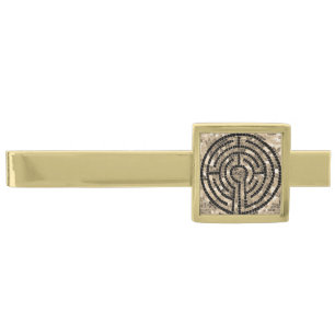 LABYRINTH V Gold Plated Tie Bar