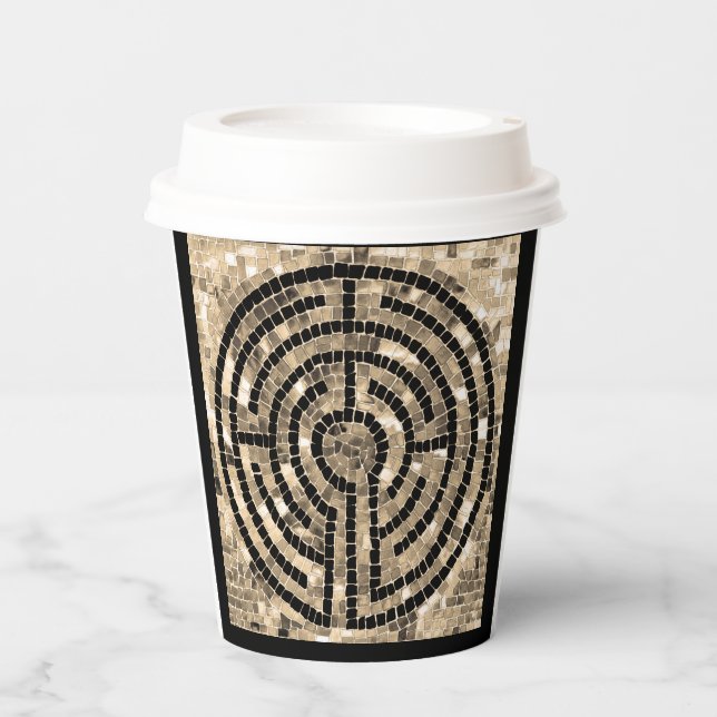 LABYRINTH V Paper Cups - Black (Front)
