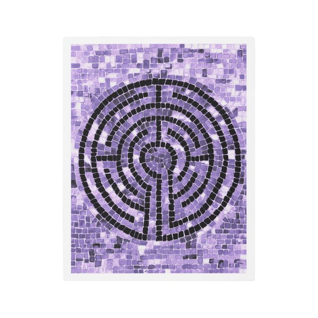 LABYRINTH VI 11x14 Metal Wall Art - White (Front)