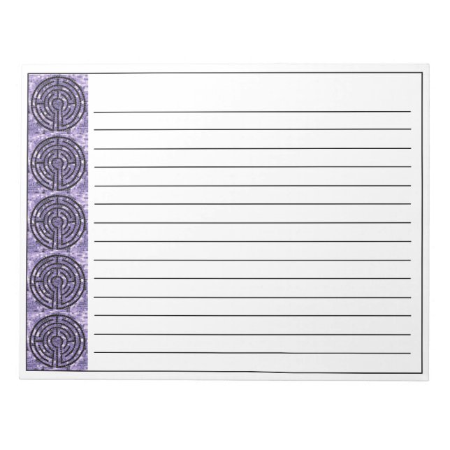 LABYRINTH VI 11x8.5 Notepad + Lines (Front)