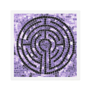 LABYRINTH VI 12x12 Metal Wall Art - White