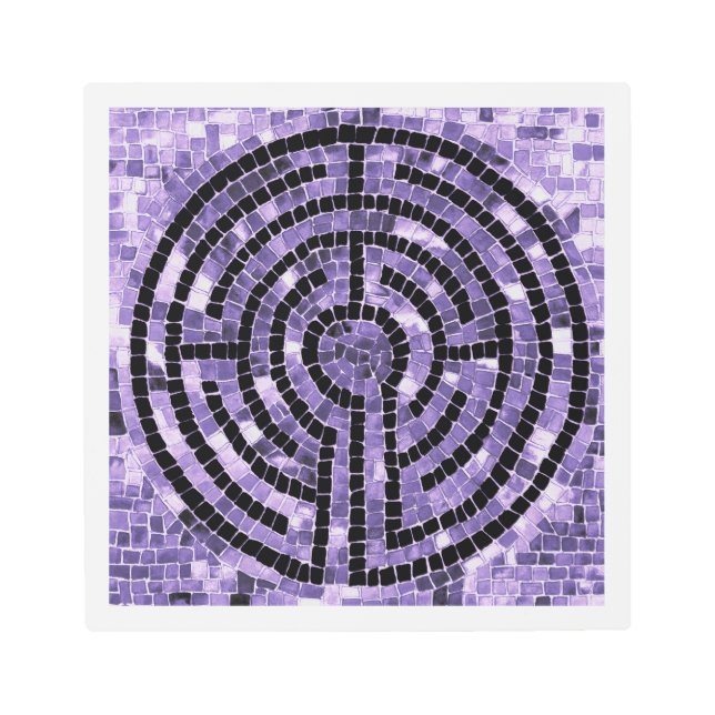 LABYRINTH VI 12x12 Metal Wall Art - White (Front)
