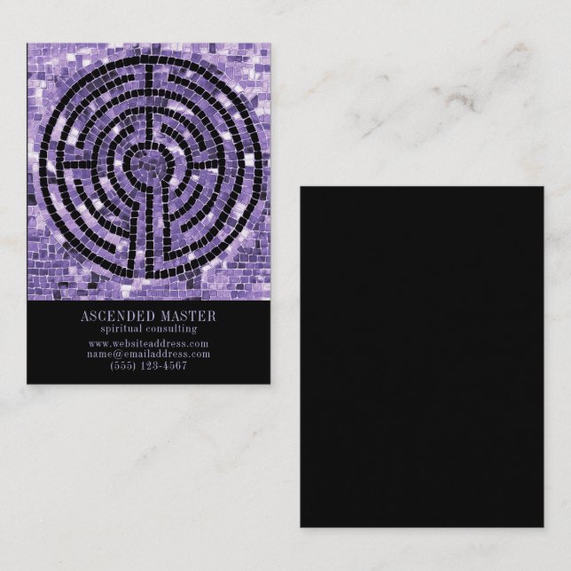 LABYRINTH VI 3.5x2.5 Business Card - Black (Front/Back)