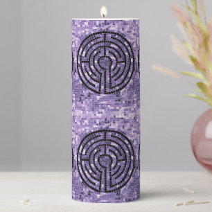 LABYRINTH VI 3x8 Pillar Candle