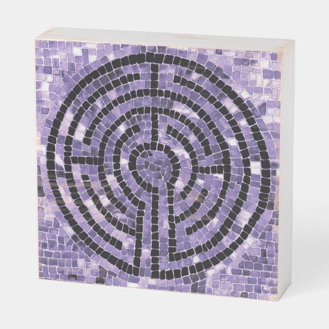 LABYRINTH VI 6x6 Wood Box Sign (Angled Horizontal)