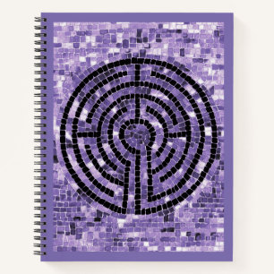 LABYRINTH VI 8.5x11 Spiral Notebook - Grape