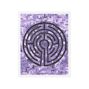 LABYRINTH VI 8x10 Metal Wall Art - White