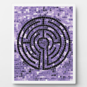 LABYRINTH VI 8x10 Plaque with Easel - White