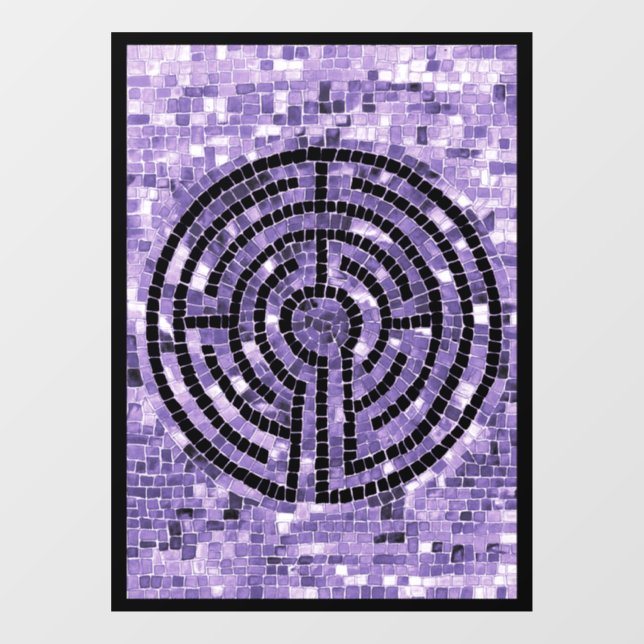 LABYRINTH VI 8x11 Window Cling - Black (Sheet)