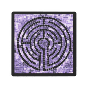 LABYRINTH VI 8x8 Metal Wall Art - Black