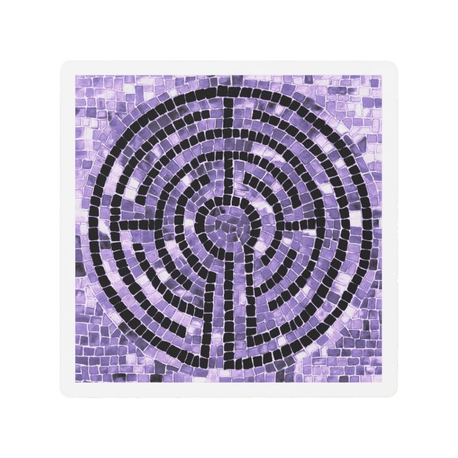 LABYRINTH VI 8x8 Metal Wall Art - White (Front)