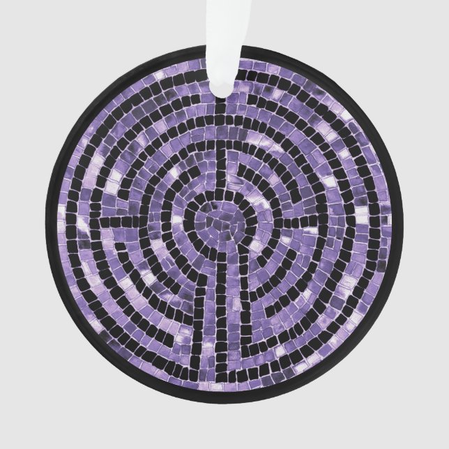 LABYRINTH VI Acrylic Circle Ornament (Front)