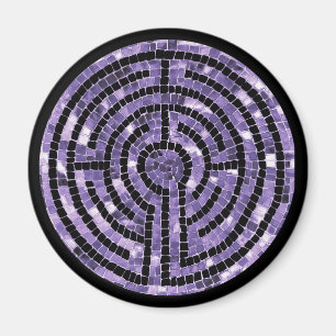 LABYRINTH VI Round Magnet - Black