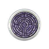LABYRINTH VI Silver Round Ring (Front)