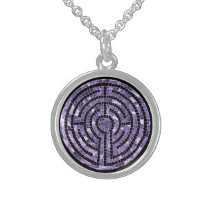 LABYRINTH VI Sterling Silver Round Necklace